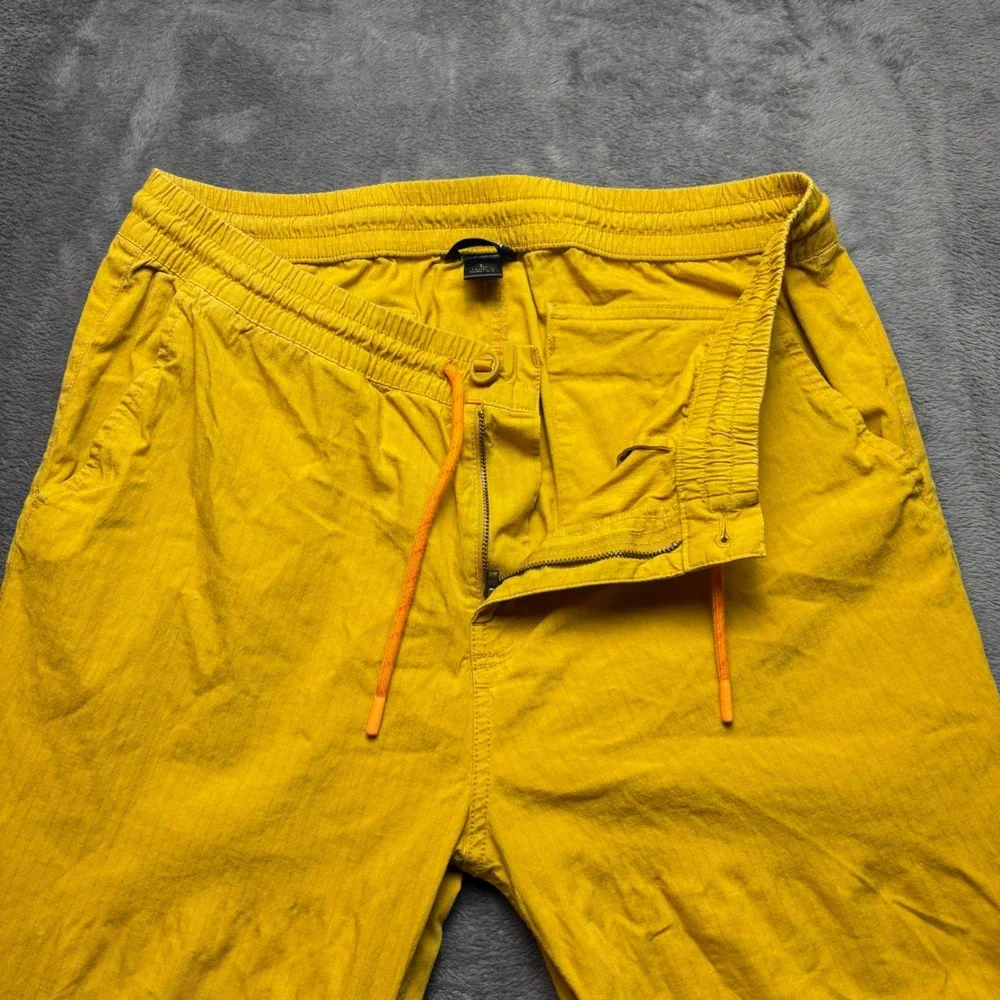 Cotopaxi Pants Mens L Mustard Yellow Ripstop Elastic Waist Drawstring Outdoor